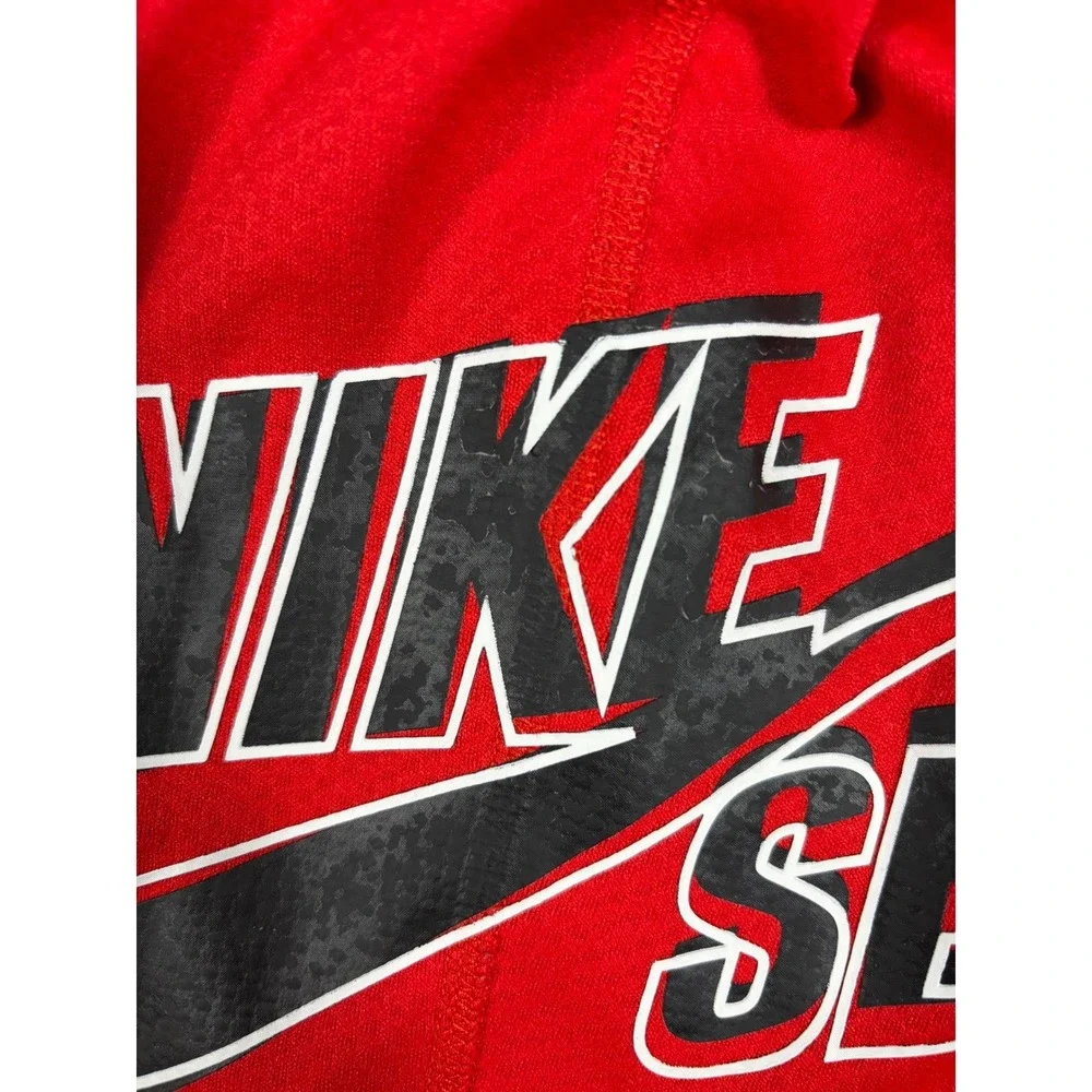 Nike SB Dri-FIT Mesh Athletic Shorts Graphic Logo Small Red